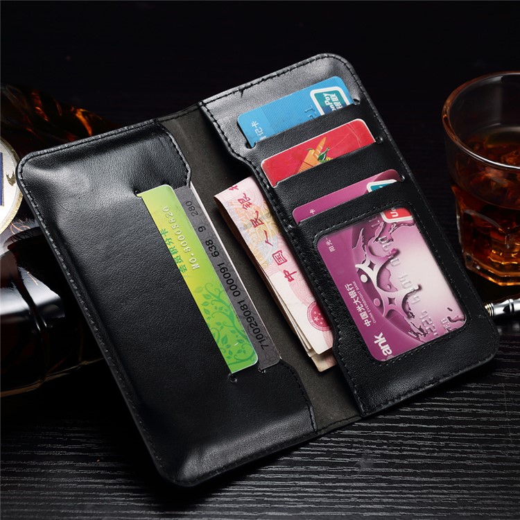 Aufdruck Flora Universal Brieftasche Ledertasche Für IPhone 7 Plus / 6s Plus, Größe: 160 X 80mm - Schwarz-3