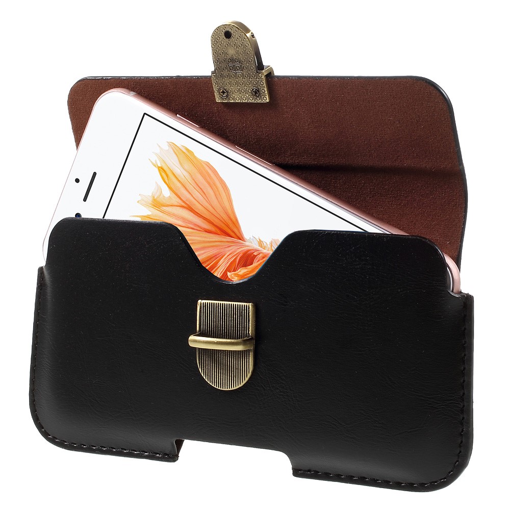 Business Leather Holster Case with Snap Fastener for iPhone 6 6s 4.7, Size: 140 x 75mm - Black-4