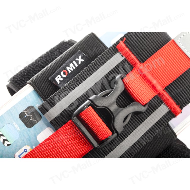 ROMIX Universal Running Sports Armband Strap for iPhone 6s Plus/Samsung S7 - Red-12