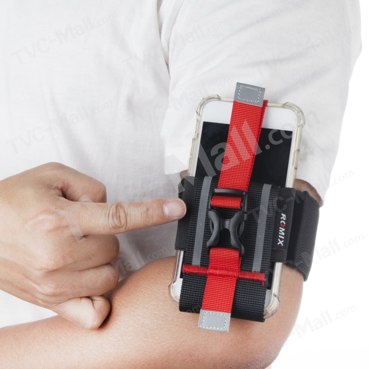 ROMIX Universal Running Sports Armband Strap for iPhone 6s Plus/Samsung S7 - Red-9