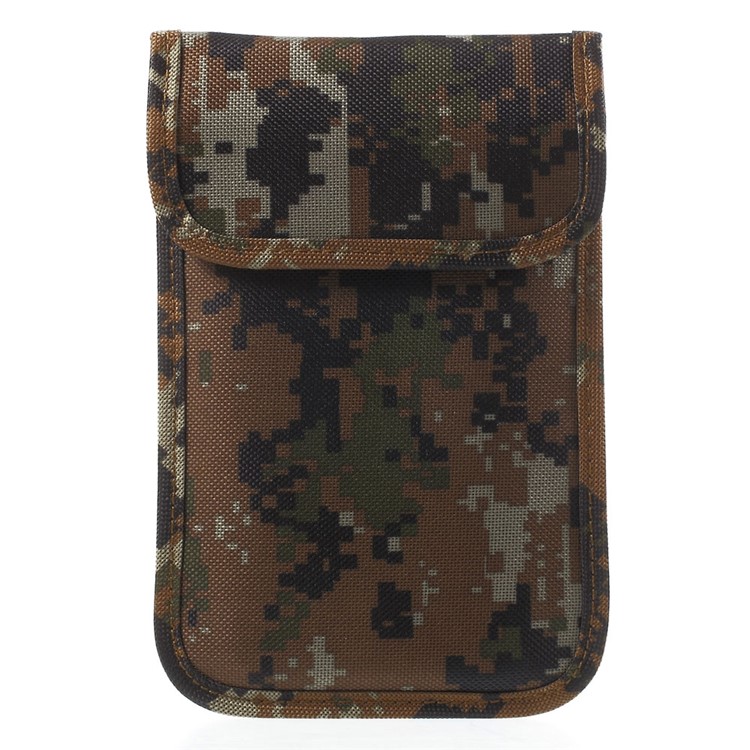 

Fabric Camouflage Anti-radiation Signal Blocking Pouch Case for iPhone 7 6s 6 - Brown
