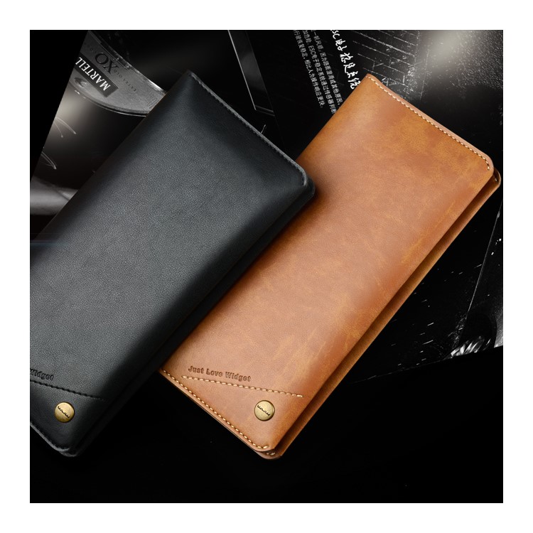 WUW Universal Wallet Leather Case for iPhone 7 Plus/ 6s Plus/Samsung Note7 Etc - Brown-16