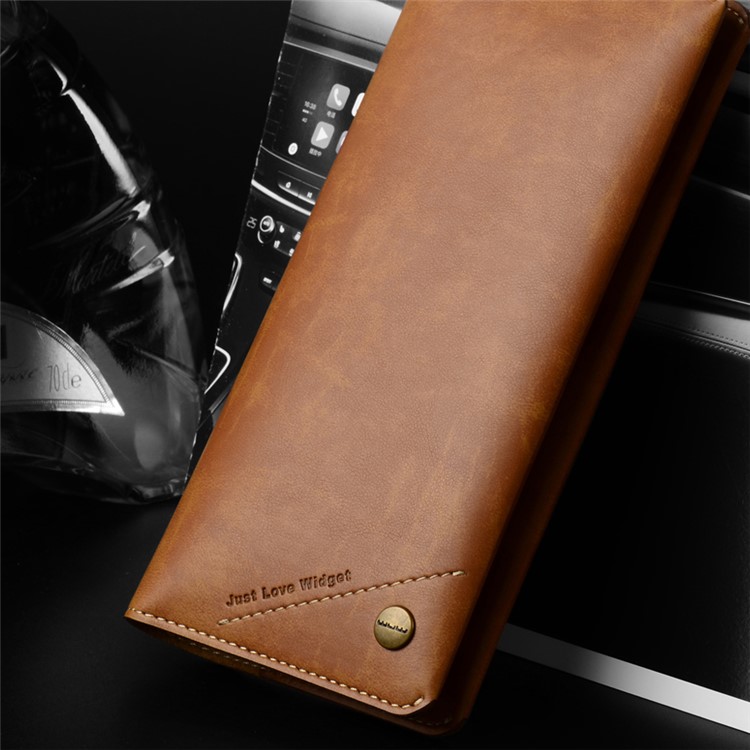 WUW Universal Wallet Leather Case for iPhone 7 Plus/ 6s Plus/Samsung Note7 Etc - Brown-5