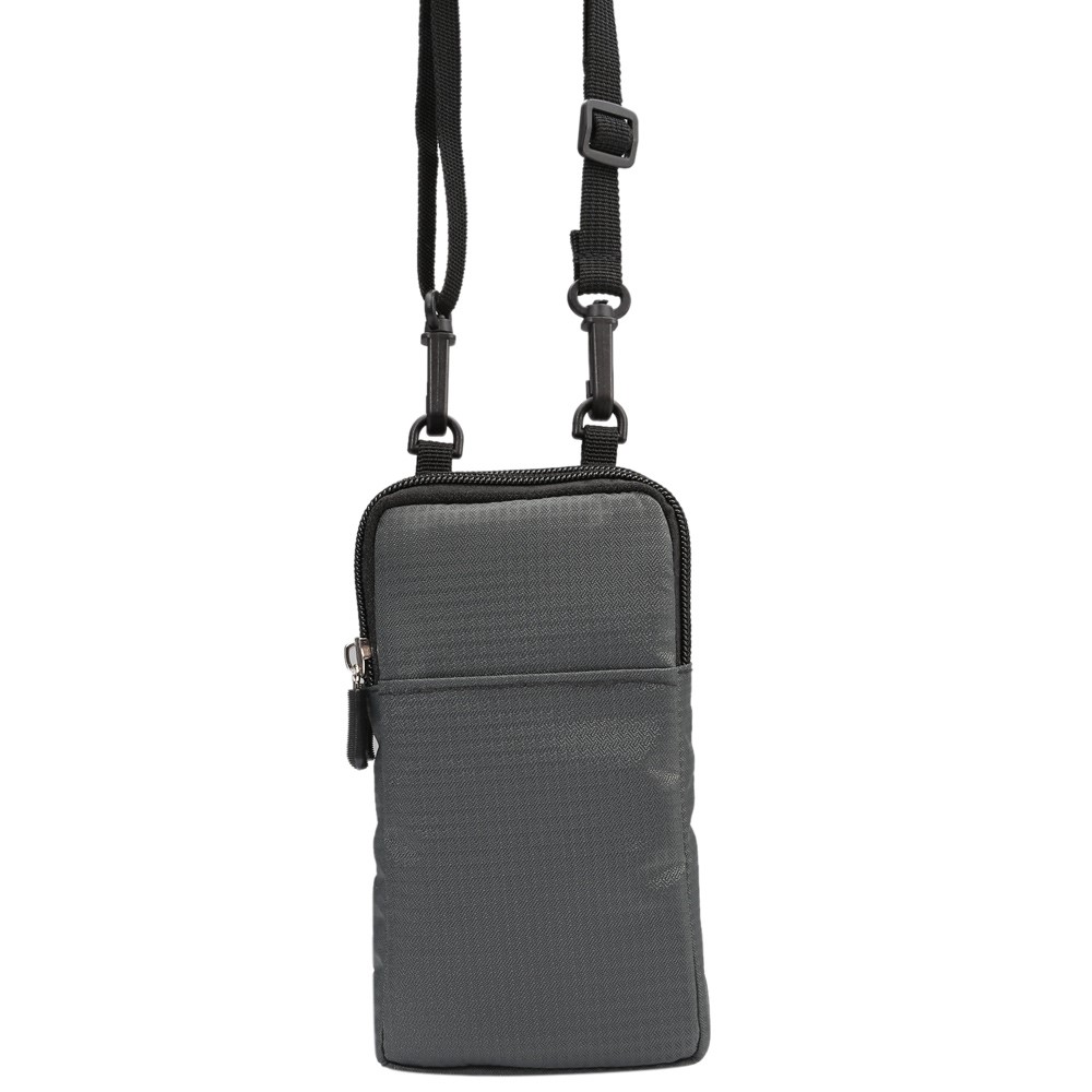Universal Sports Waist Pack Bag Pouch with Hook for iPhone X/8/8 Plus/7 Plus/Samsung Galaxy S9+/S8+, Size: 16.5 x 9 x 3cm - Dark Grey-3