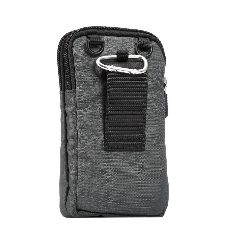 Universal Sports Waist Pack Bag Pouch with Hook for iPhone X/8/8 Plus/7 Plus/Samsung Galaxy S9+/S8+, Size: 16.5 x 9 x 3cm - Dark Grey-5