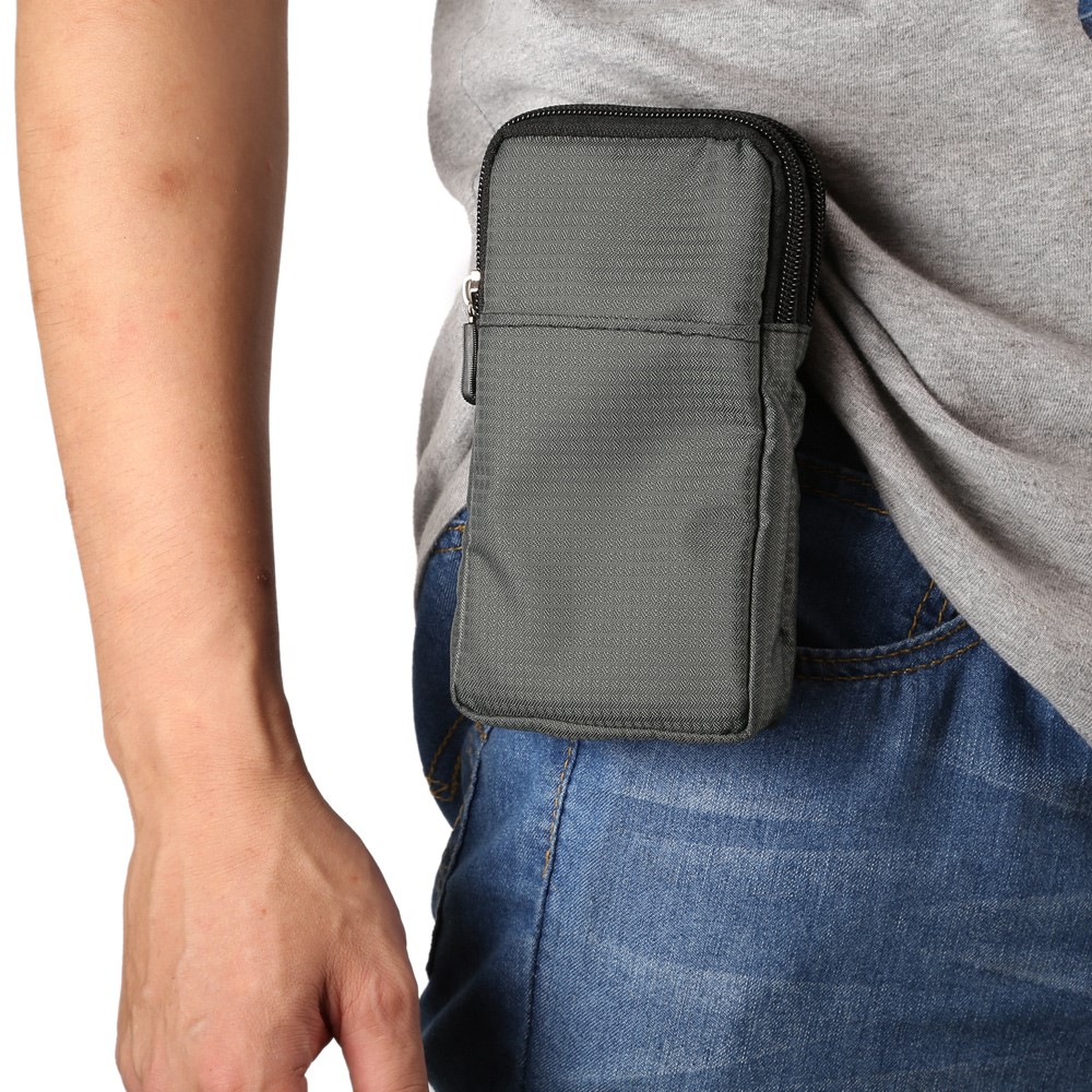 Universal Sports Waist Pack Bag Pouch with Hook for iPhone X/8/8 Plus/7 Plus/Samsung Galaxy S9+/S8+, Size: 16.5 x 9 x 3cm - Dark Grey-8