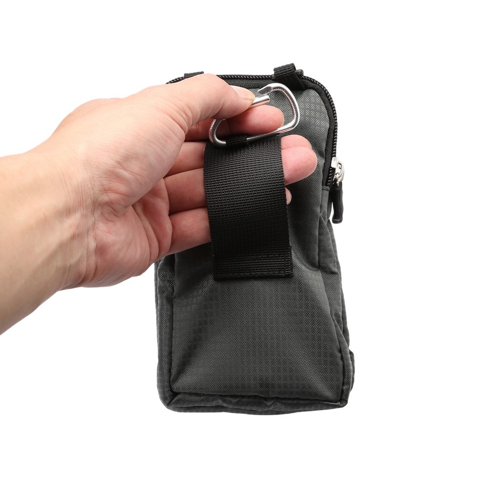 Universal Sports Waist Pack Bag Pouch with Hook for iPhone X/8/8 Plus/7 Plus/Samsung Galaxy S9+/S8+, Size: 16.5 x 9 x 3cm - Dark Grey-9