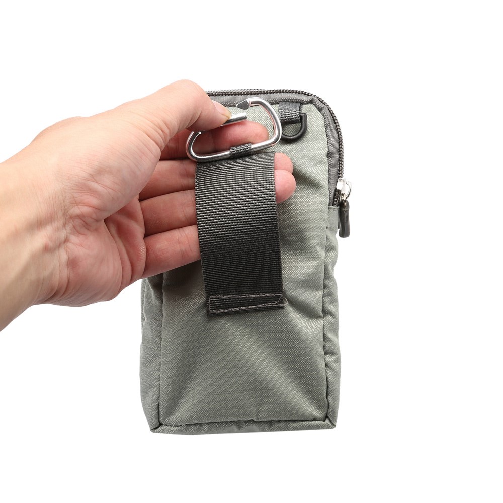 Mountaineering Waist Pack with Hook for iPhone X/8/8 Plus/7 Plus/Samsung Galaxy S9+/S8+, Size: 16.5 x 9 x 3cm - Light Grey-9
