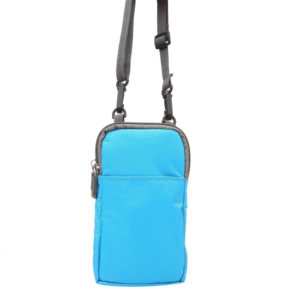 Sports Waist Bag Pack Pouch with Hook for iPhone X/8/8 Plus/7 Plus/Samsung Galaxy S9+/S8+, Size: 16.5 x 9 x 3cm - Baby Blue-3