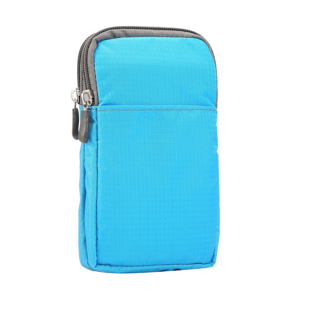 Sports Waist Bag Pack Pouch with Hook for iPhone X/8/8 Plus/7 Plus/Samsung Galaxy S9+/S8+, Size: 16.5 x 9 x 3cm - Baby Blue-4