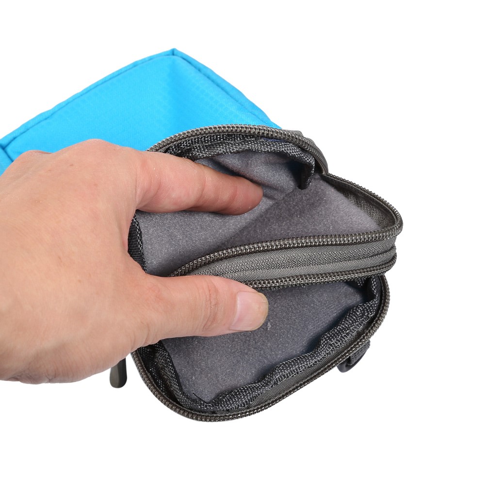 Sports Waist Bag Pack Pouch with Hook for iPhone X/8/8 Plus/7 Plus/Samsung Galaxy S9+/S8+, Size: 16.5 x 9 x 3cm - Baby Blue-7