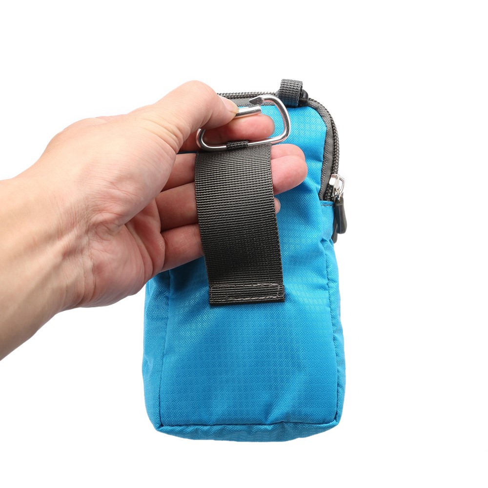 Sports Waist Bag Pack Pouch with Hook for iPhone X/8/8 Plus/7 Plus/Samsung Galaxy S9+/S8+, Size: 16.5 x 9 x 3cm - Baby Blue-9