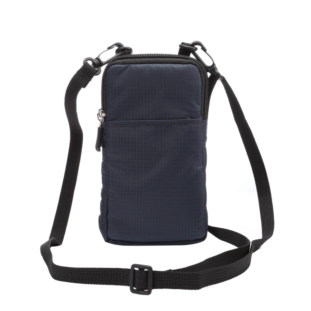 Outdoor Sports Belt Phone Bag Waist Pack Wallet with Shoulder Strap for iPhone X/8/8 Plus/7 Plus/Samsung Galaxy S9+/S8+, Size: 16.5x9x3cm - Dark Blue-2