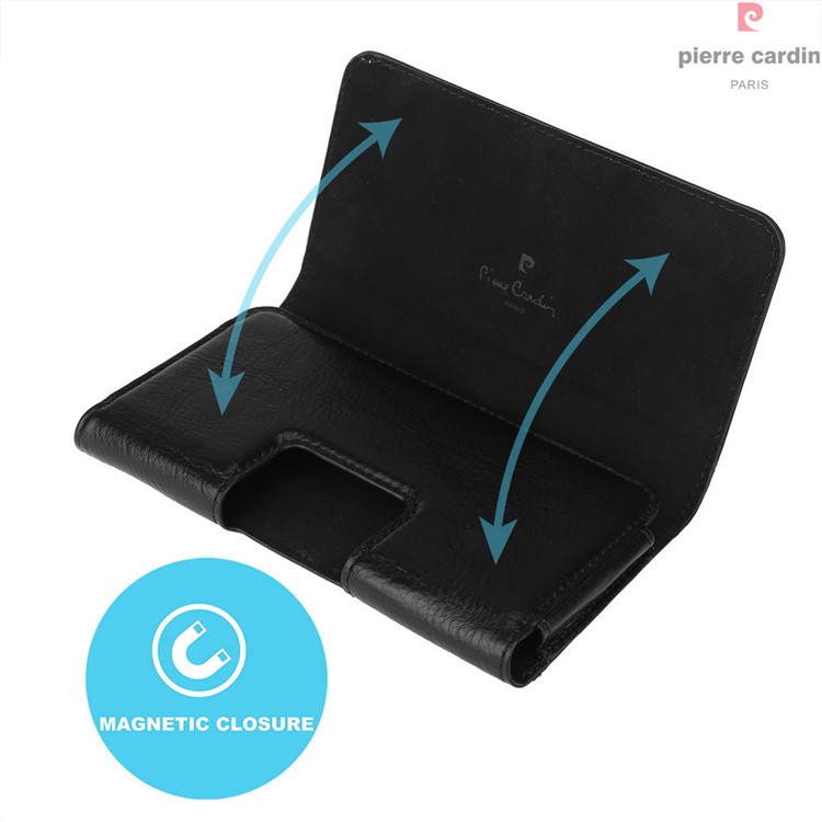 Funda De Cuero Genuino PIERRE CARDIN Para Iphone 7 / 6s / 6, Tamaño: 140 X 70 X 9 Mm - Negro-12