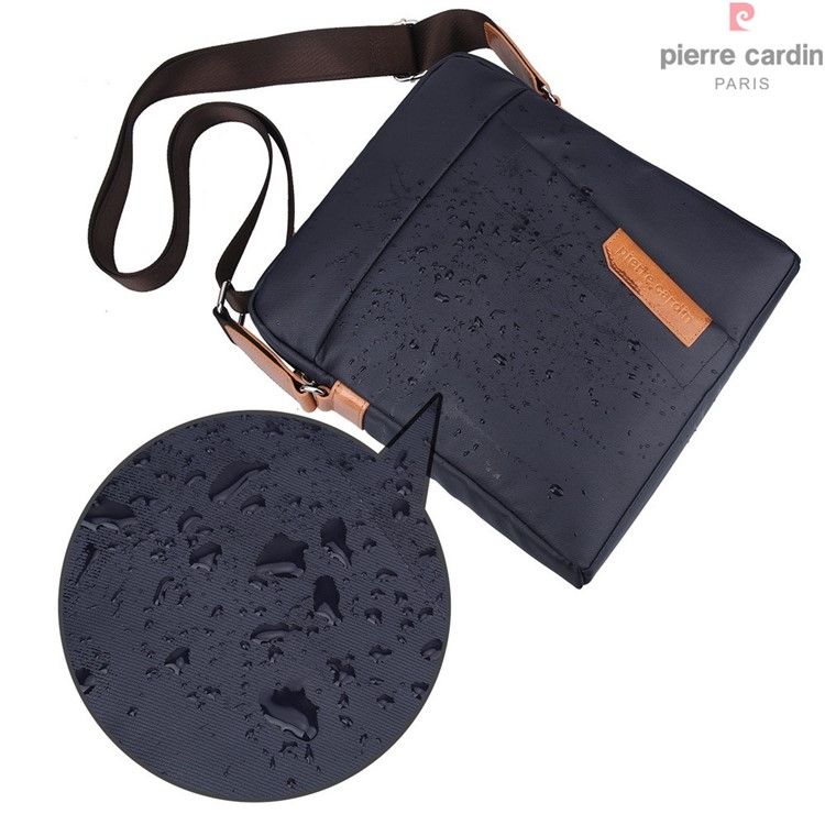 PIERRE CARDIN Canvas Skin Shoulder Messenger Pouch Bag for iPad Pro 9.7-inch-12