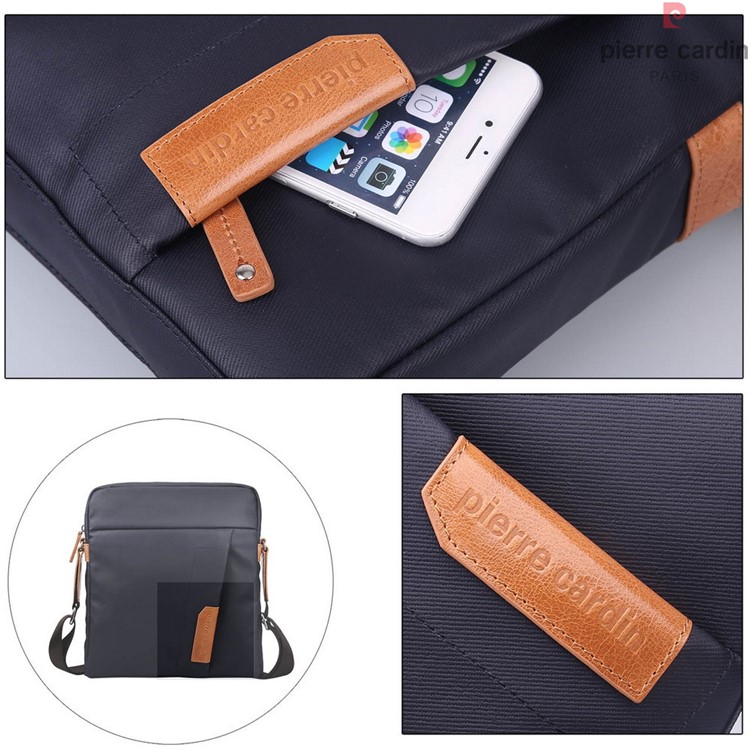 PIERRE CARDIN Canvas Skin Shoulder Messenger Pouch Bag for iPad Pro 9.7-inch-14