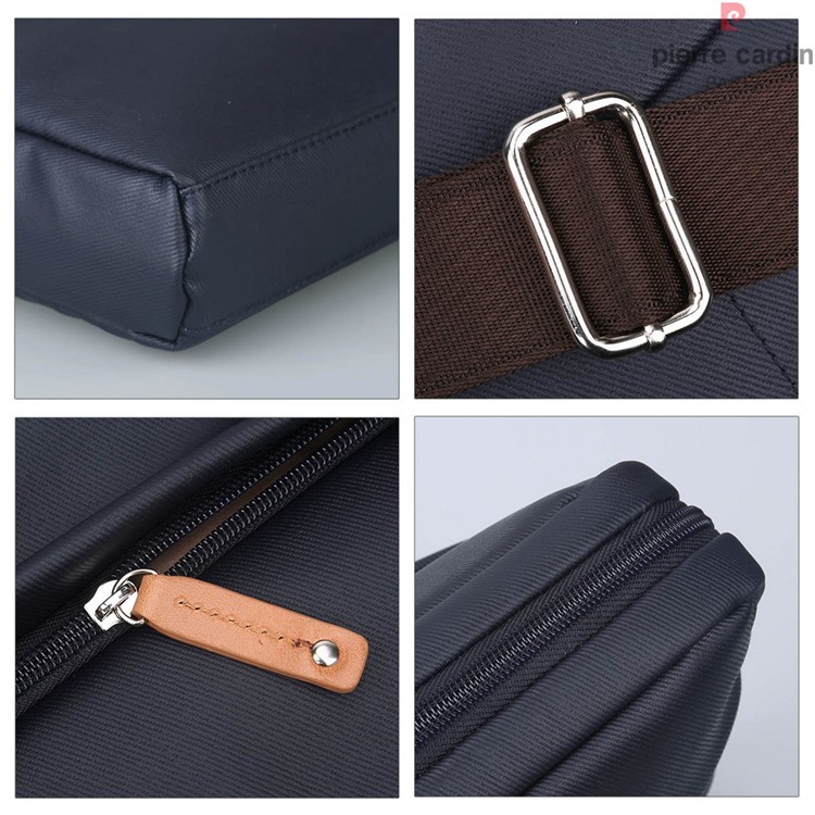 PIERRE CARDIN Canvas Skin Shoulder Messenger Pouch Bag for iPad Pro 9.7-inch-15