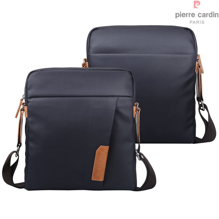 PIERRE CARDIN Canvas Skin Shoulder Messenger Pouch Bag for iPad Pro 9.7-inch-2