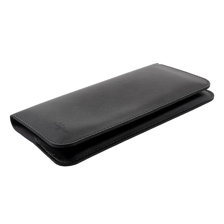 Crazy Horse Leather Protective Pouch Case for iPhone 7 Plus/Samsung Galaxy A8 (2016) - Black-3