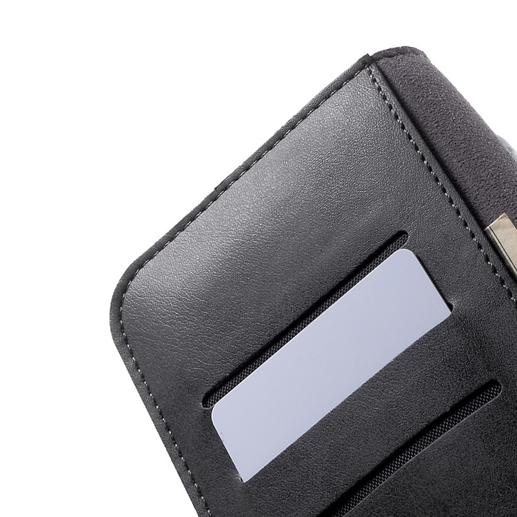 Crazy Horse Leather Protective Pouch Case for iPhone 7 Plus/Samsung Galaxy A8 (2016) - Black-6