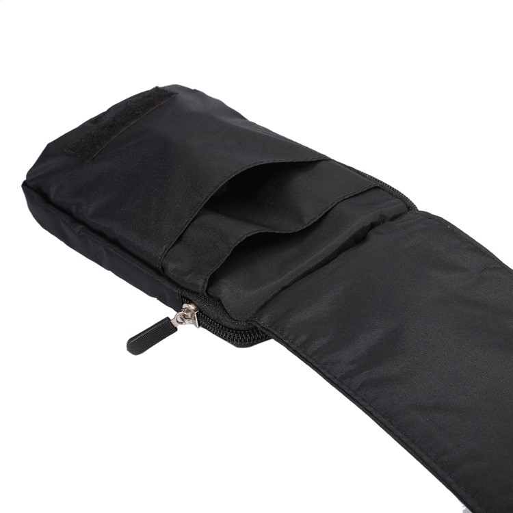 6.4 Inch 3 Pockets Multi-function Casual Pouch Bag with Carabiner for Samsung Galaxy Note 8 / iPhone 7 Plus / 7 - Black-8