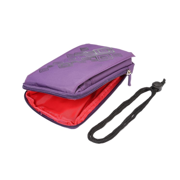 Patterned 6.4-inch 3 Pockets Multi-function Splash-proof Belt Pouch Bag for Samsung Galaxy Note 8, Keys, Earphones Etc - Purple-4
