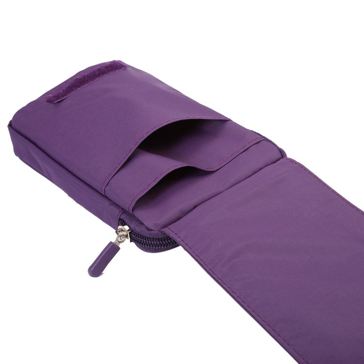 Patterned 6.4-inch 3 Pockets Multi-function Splash-proof Belt Pouch Bag for Samsung Galaxy Note 8, Keys, Earphones Etc - Purple-8