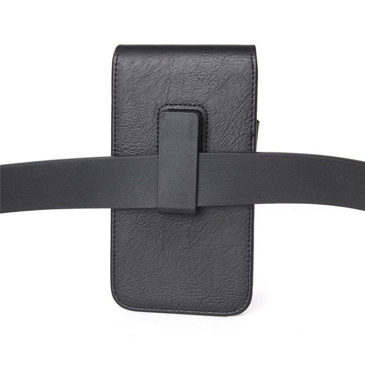 Pour Iphone SE (2020) / SE (2022) / 8/7 4,7 Pouces Vertical Flip en Cuir de Pochette de Carte de Cartes de Cartes de Cartes de Cartes Avec Clip de Ceinture - le Noir