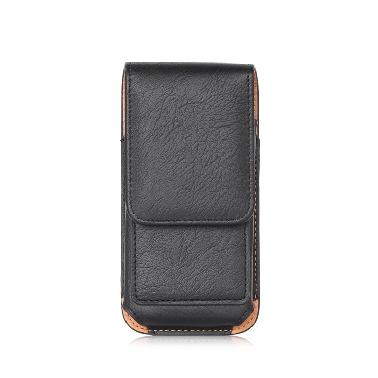 Pour Iphone SE (2020) / SE (2022) / 8/7 4,7 Pouces Vertical Flip en Cuir de Pochette de Carte de Cartes de Cartes de Cartes de Cartes Avec Clip de Ceinture - le Noir