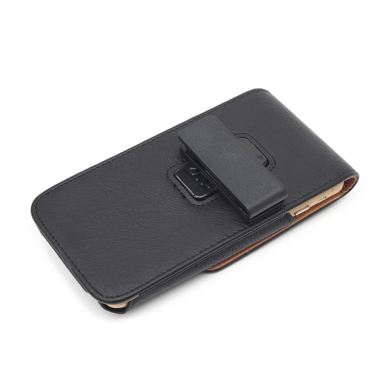 Pour Iphone SE (2020) / SE (2022) / 8/7 4,7 Pouces Vertical Flip en Cuir de Pochette de Carte de Cartes de Cartes de Cartes de Cartes Avec Clip de Ceinture - le Noir