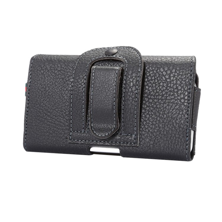 Litchi Grain Leather Pouch Case Holster for iPhone SE/5s/5 - Black-2
