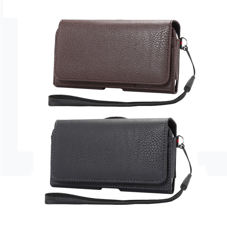 Bolsa De La Funda De Cuero Litchi Con Tragamonedas De Tarjetas De Billetera Para IPhone X / 8 Samsung S9 S8 S7 / Huawei P9 Etc. - Negro-9