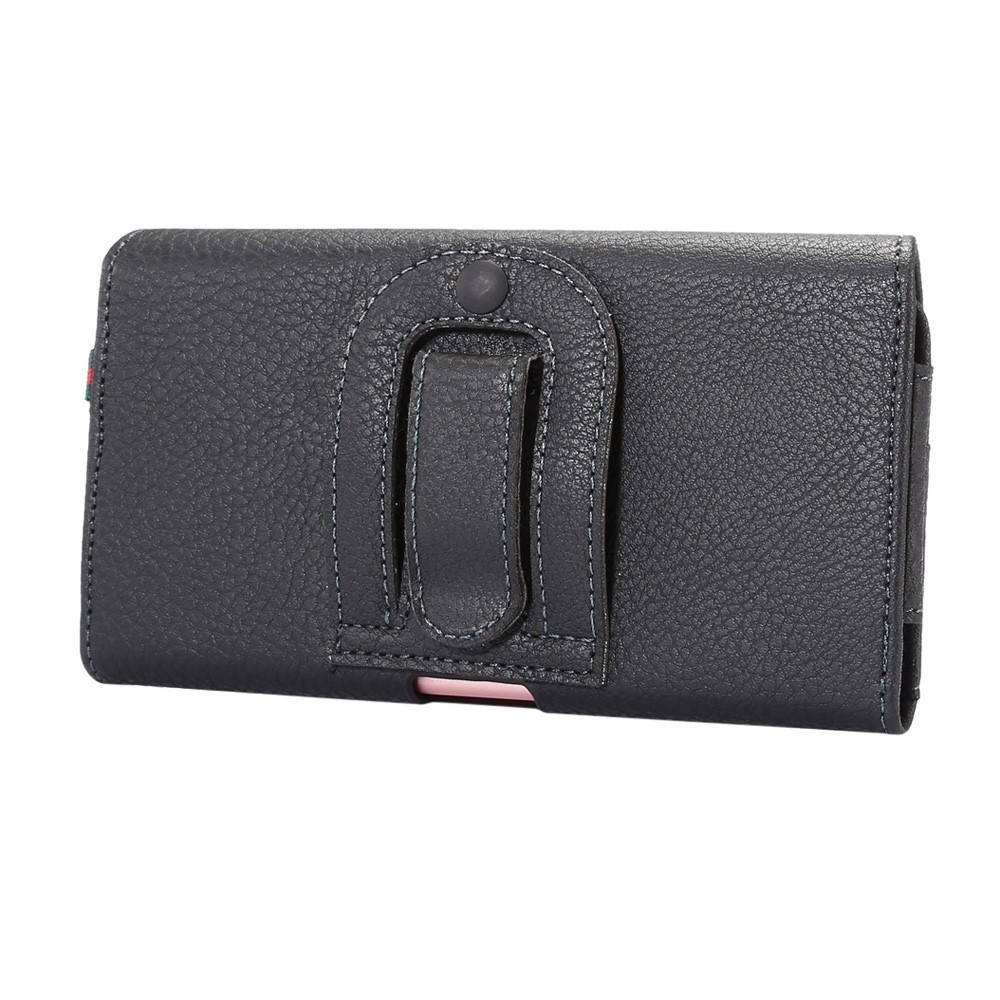 Étui Portefeuille En Cuir Litchi Étui Pour Iphone 8 Plus / 7 Plus / Samsung Note 8 / S9 + / S8 + - Noir-2