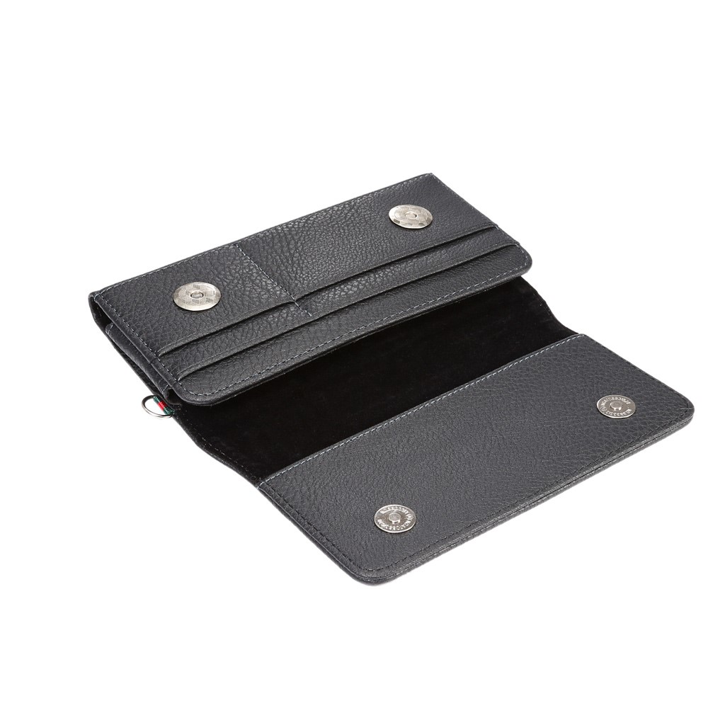 Étui Portefeuille En Cuir Litchi Étui Pour Iphone 8 Plus / 7 Plus / Samsung Note 8 / S9 + / S8 + - Noir-5