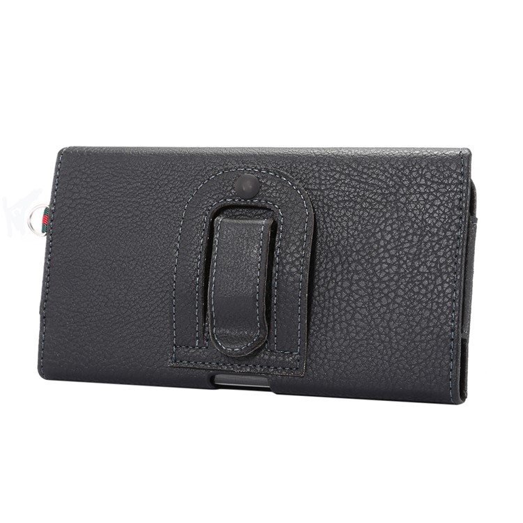 Litchi Korn Holster Tasche Für Samsung Mega 6.3 I9200 / Mega 5.8 I9150 - Schwarz-2