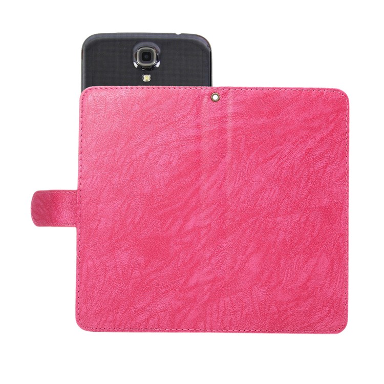 A1 Universal Leather Wallet Phone Shell for Samsung Galaxy S9+/S8+/Note 8 with Lanyard - Rose-6