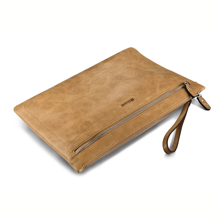 ICARER Genuine Leather Zipper Sleeve Pouch Case for iPad Mini 4 Etc-11