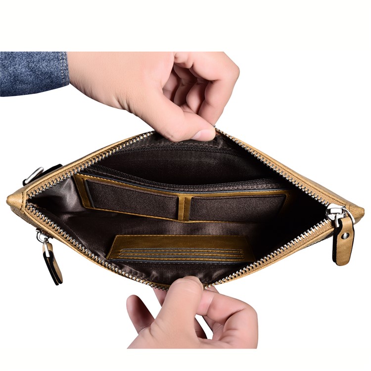 ICARER Genuine Leather Zipper Sleeve Pouch Case for iPad Mini 4 Etc-15
