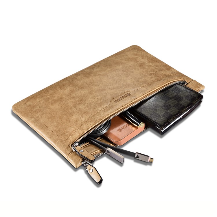ICARER Genuine Leather Zipper Sleeve Pouch Case for iPad Mini 4 Etc-23