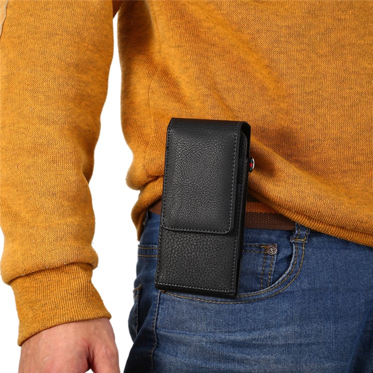 Vertikale Kartenhalterholster-Beutelkasten Mit Drehendem Gürtelclip Für Iphone X / 8 Samsung S9 S8 / Huawei P9 Usw.. , Größe: 150 X 73 X 18 Mm - Schwarz-8