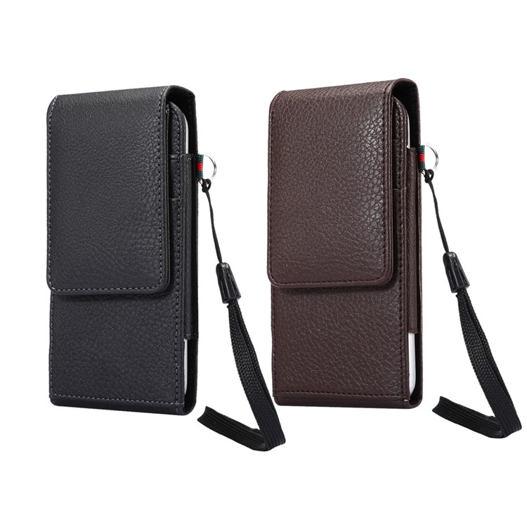Litchi Grain Leather Belt Clip Vertical Holster with Strap for Samsung S7 Edge, Size: 16 x 7.8 x 1.8cm - Brown-10