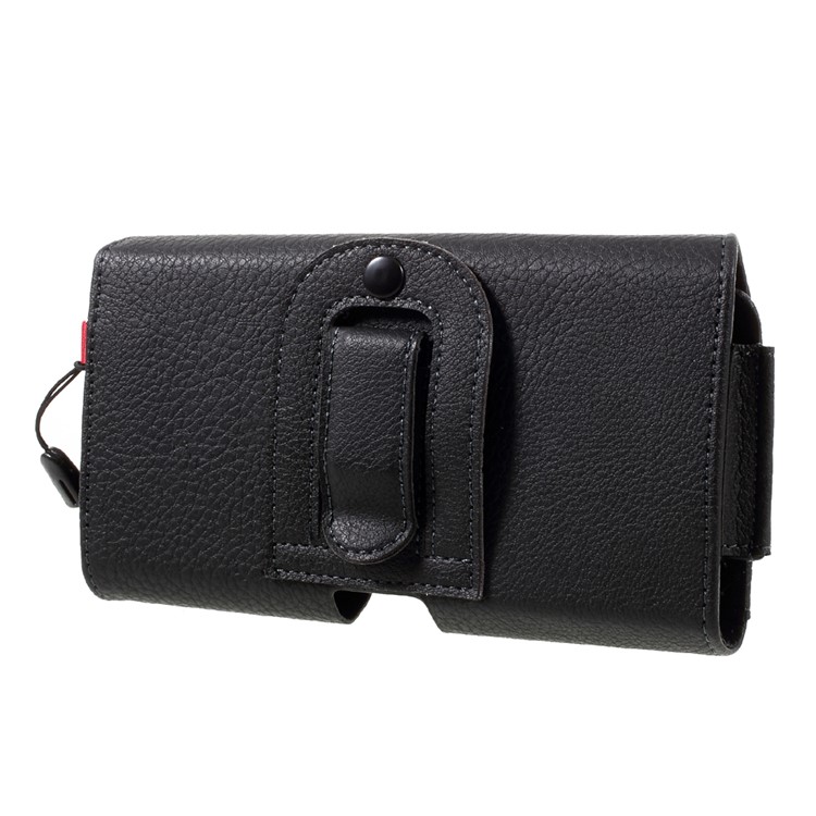 Bolsa De Ranuras De Cuero / Doble Moneda De Doble Capa De La Caja De La Pistolera De Cuero Del Grano De Litchi Para Iphone X / 8 / Samsung S9 S8, Tamaño: 147 X 73 X 10 Mm-2