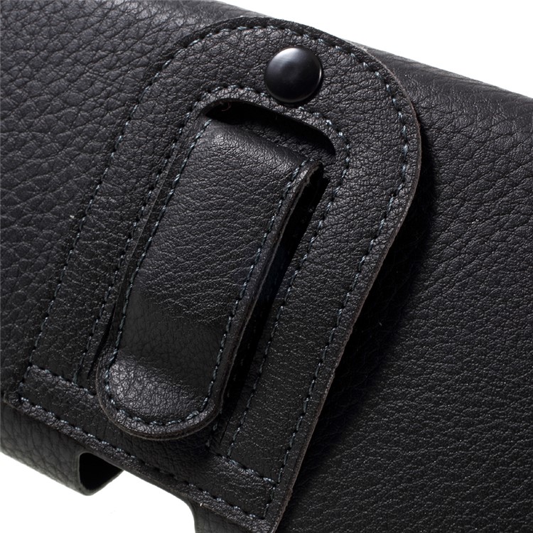 Bolsa De Ranuras De Cuero / Doble Moneda De Doble Capa De La Caja De La Pistolera De Cuero Del Grano De Litchi Para Iphone X / 8 / Samsung S9 S8, Tamaño: 147 X 73 X 10 Mm-3
