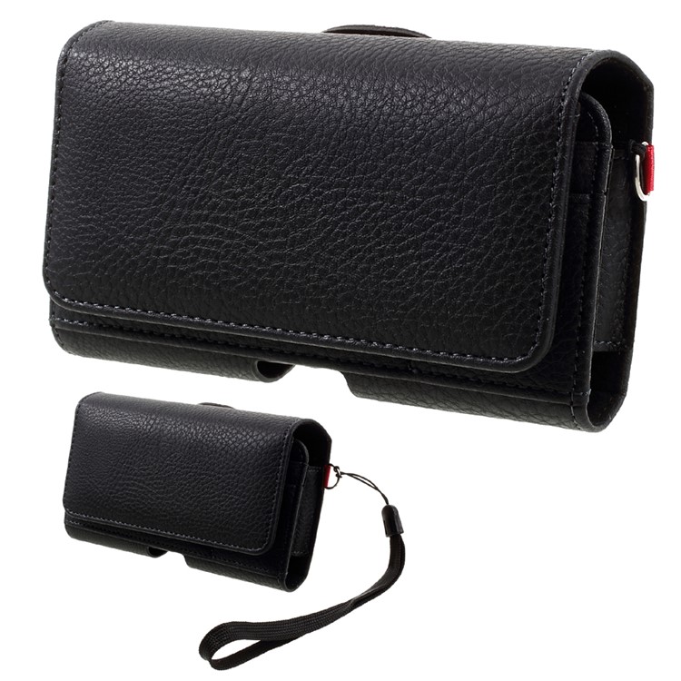 Litchi Texture PU Leather Pouch Case Holster with Belt Clip for iPhone 6s/Samsung Galaxy S4, Size: 135 x 80 x 30mm-1