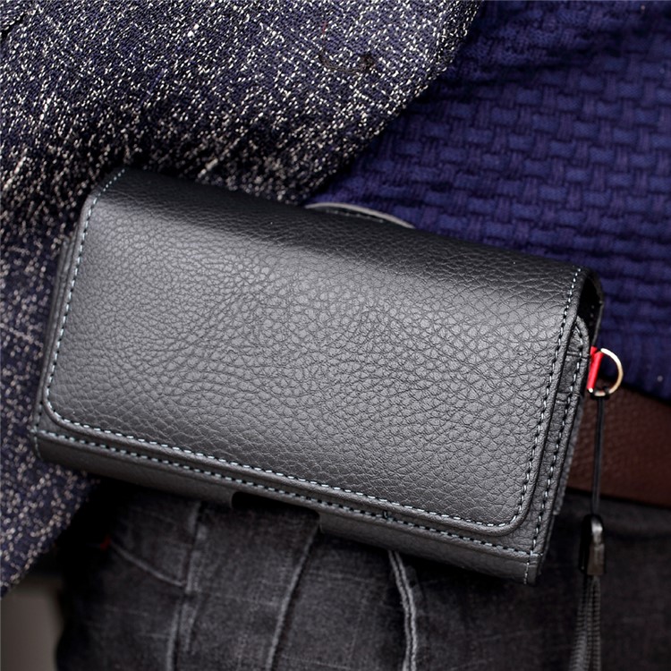 Litchi Texture PU Leather Pouch Case Holster with Belt Clip for iPhone 6s/Samsung Galaxy S4, Size: 135 x 80 x 30mm-11
