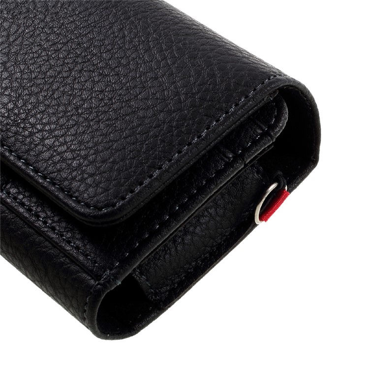 Litchi Texture PU Leather Pouch Case Holster with Belt Clip for iPhone 6s/Samsung Galaxy S4, Size: 135 x 80 x 30mm-5
