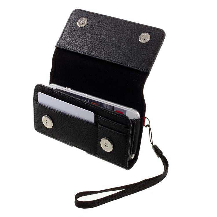 Litchi Texture PU Leather Pouch Case Holster with Belt Clip for iPhone 6s/Samsung Galaxy S4, Size: 135 x 80 x 30mm-7