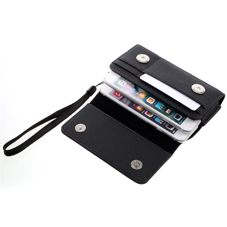 Litchi Texture PU Leather Pouch Case Holster with Belt Clip for iPhone 6s/Samsung Galaxy S4, Size: 135 x 80 x 30mm-8