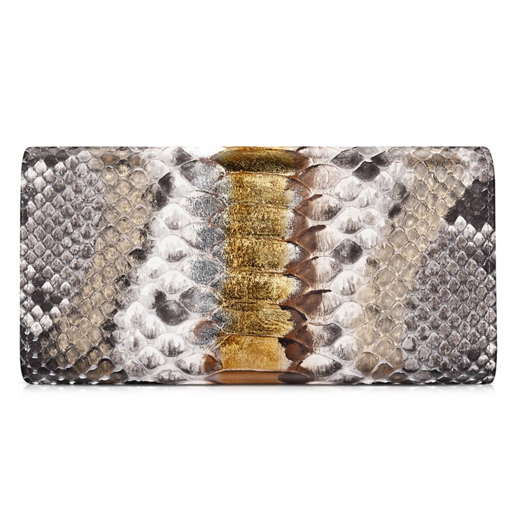 ICARER Universal Python Leather Wallet for iPhone 7 Plus etc., Inner Size: 175 x 80 x 25mm - Gold-3