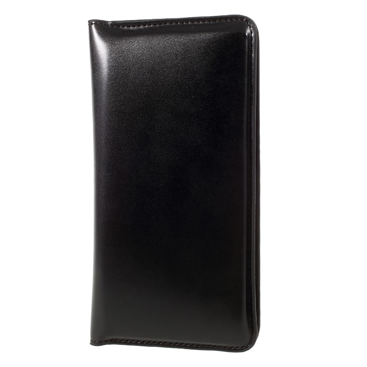 JDK Universal Leather Case Wallet for iPhone 7 Plus / Samsung Galaxy A7 (2017), Inner Size: 168 x 80mm - Black-2